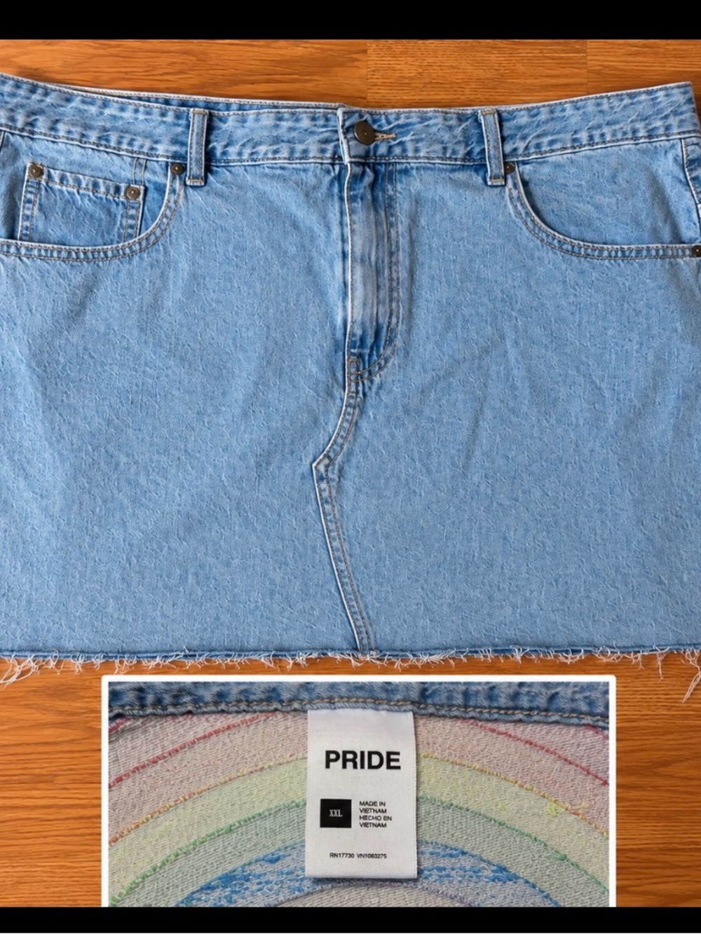 Light Blue Denim Mini Skirt